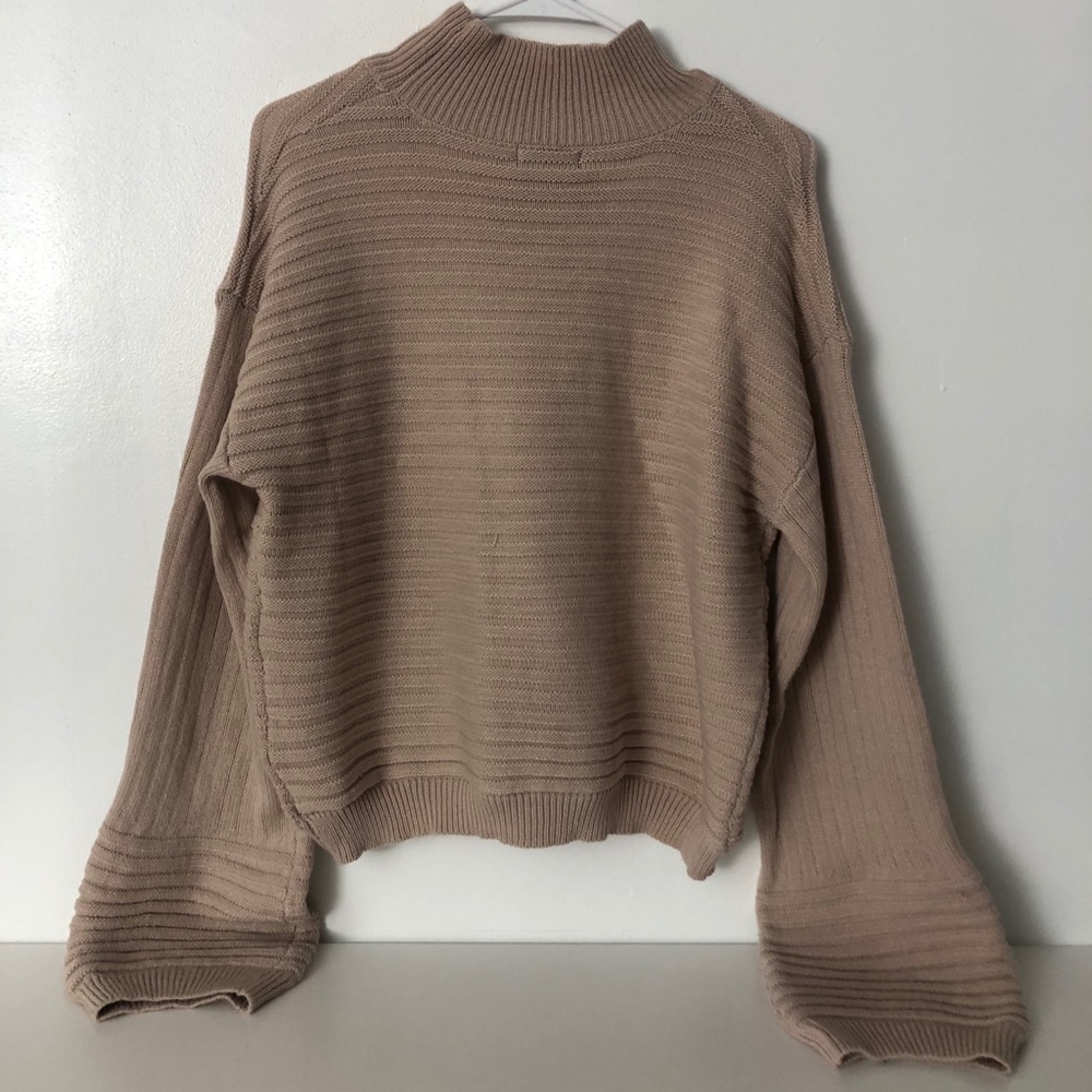 Cropped Highneck Sweater